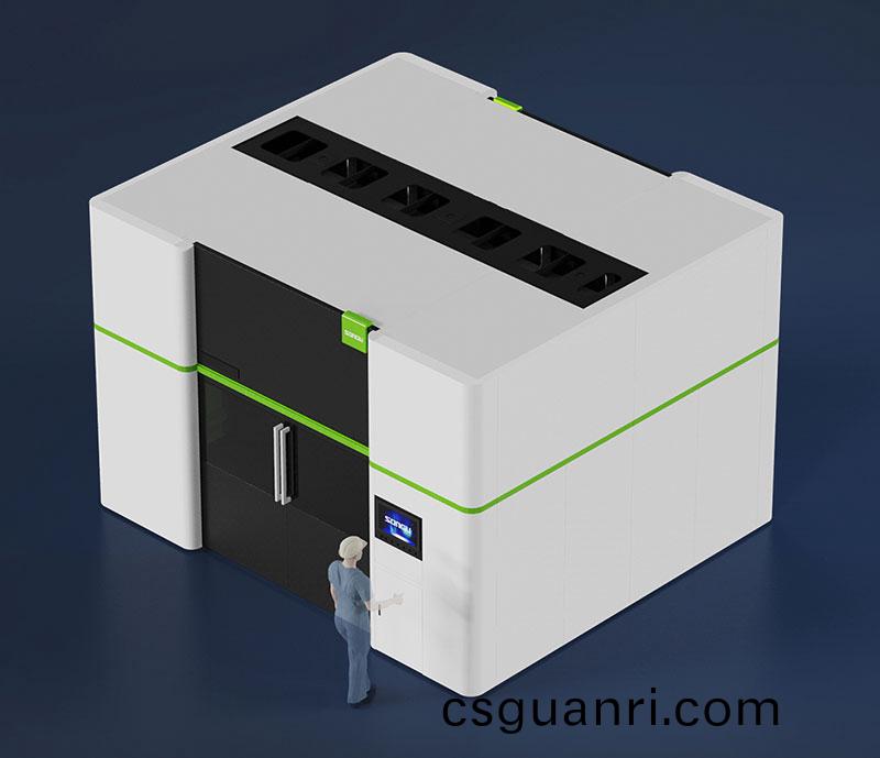 三維機器人激光切割(ge)機,三維激光切割機,3D激光切割機,全封閉式(shi)安全防(fang)護(hu)欄